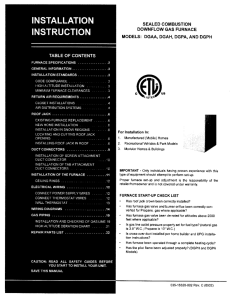 sealed combustion downflow gas furnace