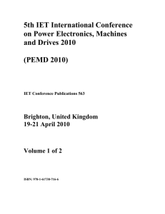 5th IET International Conference on Power Electronics, Machines