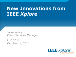 New Innovations from IEEE Xplore