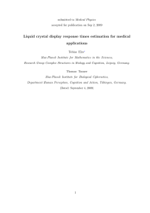 Liquid crystal display response times estimation for medical