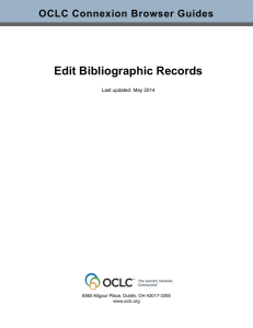 Edit Bibliographic Records