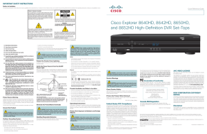 Cisco Explorer 8640HD, 8642HD, 8650HD, and 8652HD High