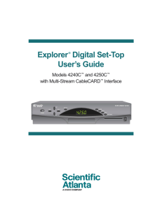 Explorer® Digital Set-Top User`s Guide