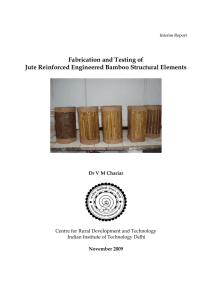 Fabrication and Testing of Jute Reinforced Engineered Bamboo