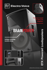 ETX Powered Loudspeakers Brochure 3.72 MB - Electro