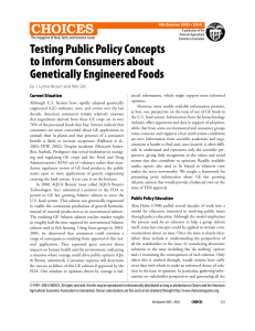 Testing Public Policy Concepts to Inform Consumers