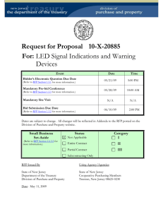 Request for Proposal 10-X-20885 For: LED Signal Indications and