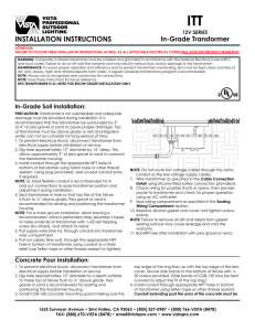 INSTALLATION INSTRUCTIONS In