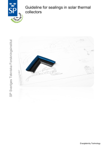 Guideline for sealings in solar thermal collectors