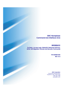 EMC Navisphere Command Line Interface (CLI)