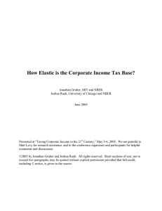 How Elastic is the Corporate Income Tax Base?