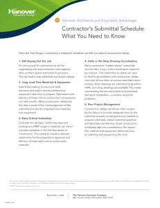 Contractor`s Submittal Schedule: What You Need to Know