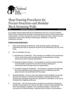 Shop Drawing Procedures for Precast Structures and Modular Block