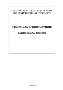 Tech Specs Electrical Work