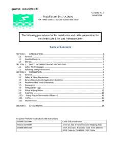 INSTALLATION INSTRUCTIONS FOR 35kV