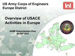 Overview of USACE Activities in Europe