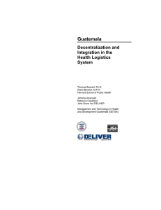 Guatemala: Decentralization and Integration in Health Logistics