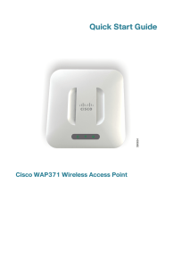 Cisco WAP371 Quick Start Guide