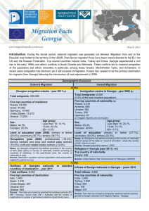 Georgia`s Fact Sheet - Migration Policy Centre