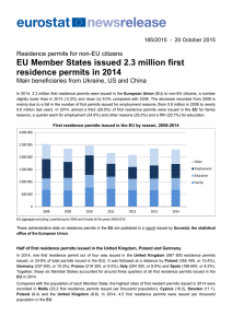 EU Member States issued 2.3 million first residence