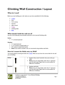 Climbing Wall Construction Layout