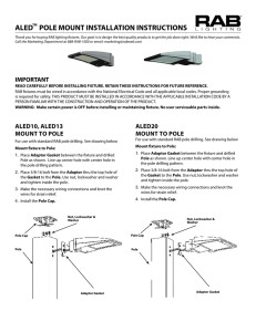 ALED POLE MOUNT INSTALLATION INSTRUCTIONS