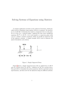 Solving Systems of Equations using Matrices