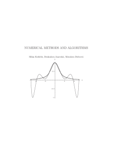 NUMERICAL METHODS AND ALGORITHMS