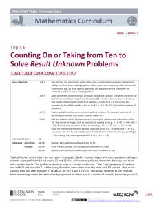Counting On or Taking from Ten to Solve Result Unknown Problems