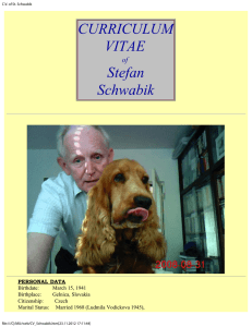 CV of St. Schwabik - Institute of Mathematics