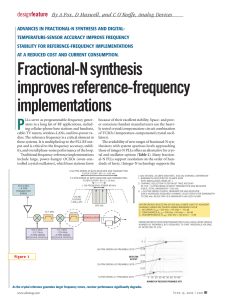 Fractional-N synthesis improves reference