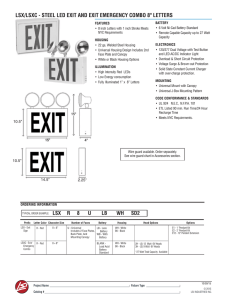 lsx/lsxc - steel led exit and exit emergency combo 8