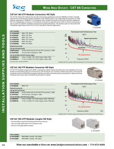 cat 6a connectors - Badger Communications