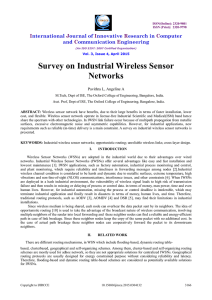 Survey on Industrial Wireless Sensor Networks