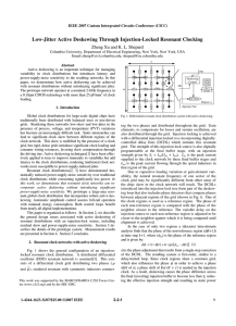 Low-jitter active deskewing through injection