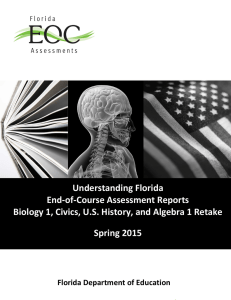 Understanding EOC Assessment Reports for Spring 2015