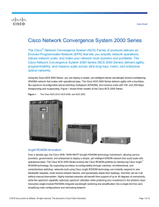 Cisco Network Convergence System 2000 Series Data Sheet