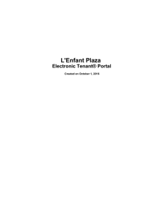 L`Enfant Plaza Electronic Tenant® Portal PDF