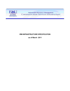 irm infrastructure specification