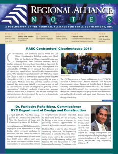 Regional Alliance Notes Newsletter Spring 2015