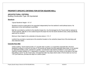 PROPERTY SPECIFIC CRITERIA FOR EXTON SQUARE MALL