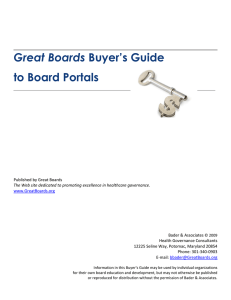 Great Boards` Buyers Guide to Board Portals
