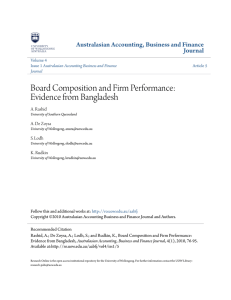 Board Composition and Firm Performance