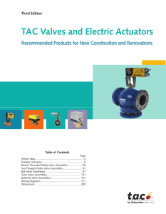 TAC Valves and Electric Actuators - Schneider Electric Buildings