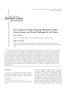 Two Centuries of Glass Research: Historical Trends, Current Status