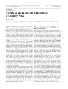 Trends in European life expectancy: a salutary view