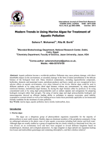 Modern Trends in Using Marine Algae for Treatment of