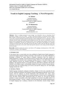 Trends in English Language Teaching: A Novel