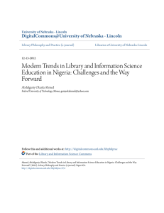 Modern Trends in Library and Information Science Education in