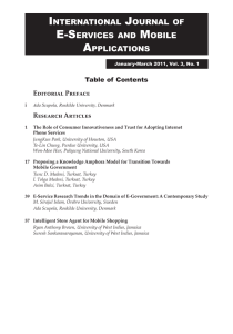 INTERNATIONAL JOURNAL OF E-SERVICES AND MOBILE
